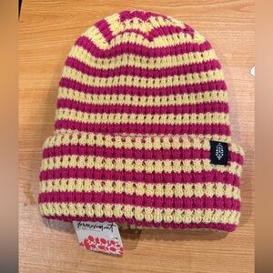 FP Movement by Free People Yellow and Pink Knit Beanie. NWT